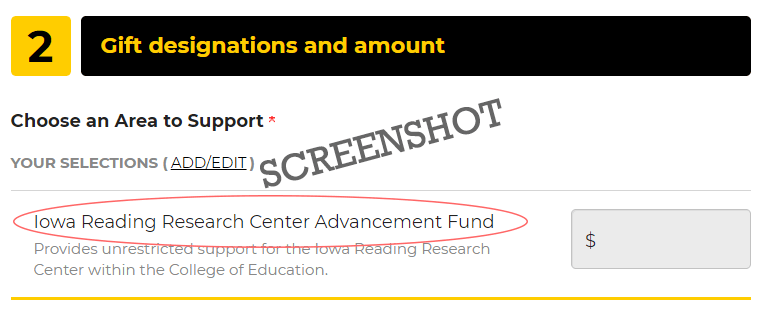 Screenshot for Center Advancement Fund