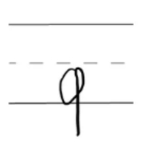 An illegible letter "g"