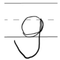 A legible letter "g"