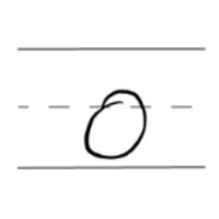 A legible letter "o"