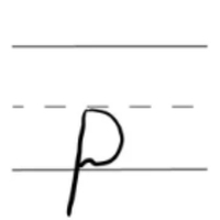 A legible letter "p"