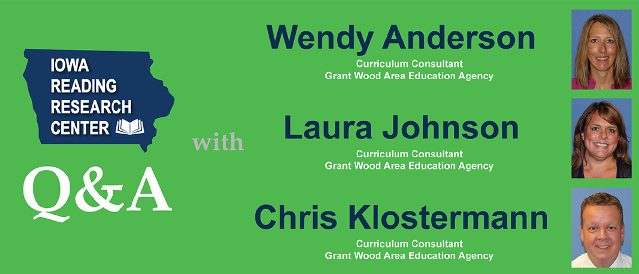 Green graphic with IRRC branding and the portraits of the three Q & A participants Wendy Anderson, Laura Johnson, and Chris Klostermann