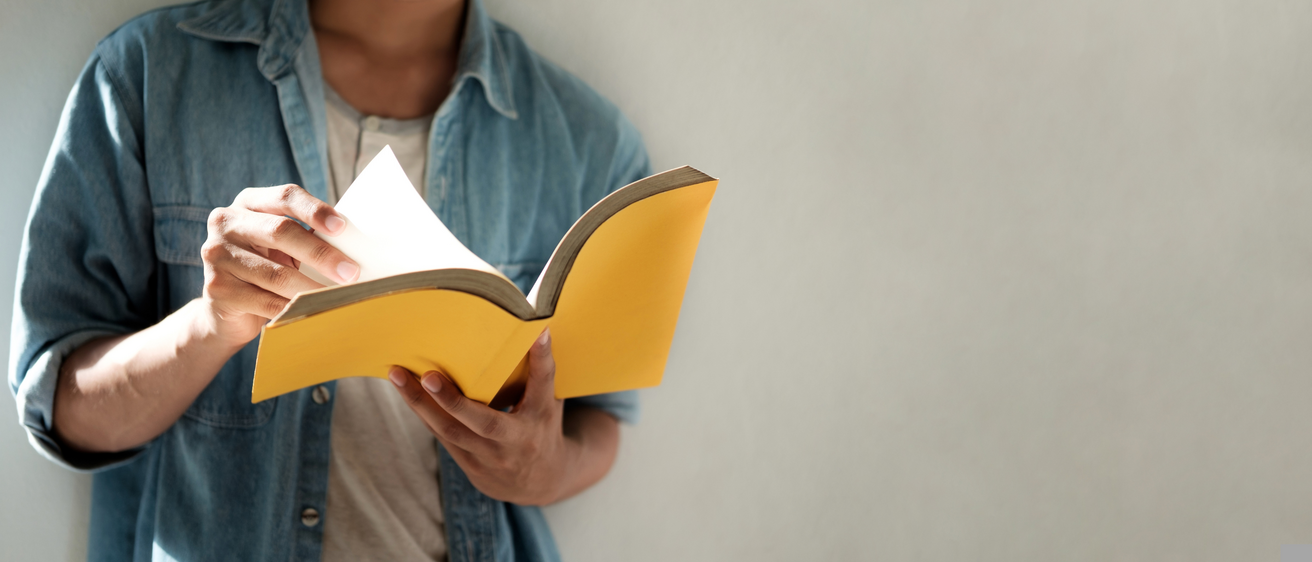 A person reading a book