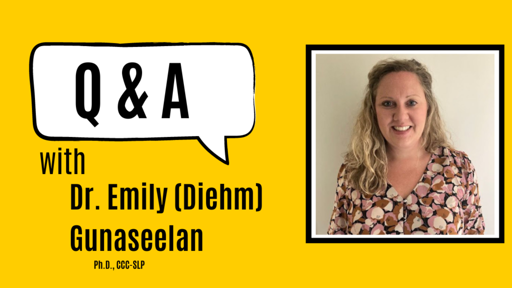 Q & A with Dr. Emily (Diehm) Gunaseelan graphic